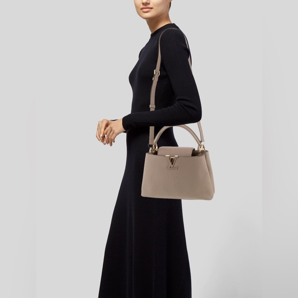 Louis Vuitton LV Monogram Authentic Capucines MM Galet Handbag Retail $7,700 - Picture 7 of 16